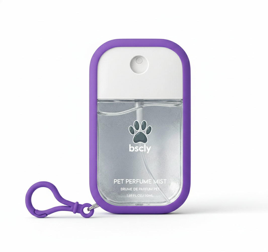 Bscly Fresh Mint Perfume Mist Portable Grooming Spray with Travel Silicone Case and Keychain