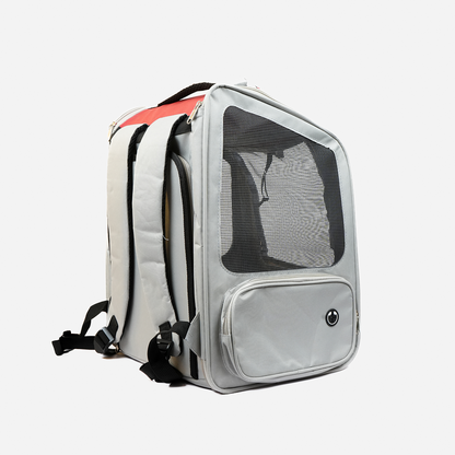 Skatrs Breathable Cat Backpack Carrier Foldable & Ventilated Travel Bag for Adult & Kitten Cats (Red)