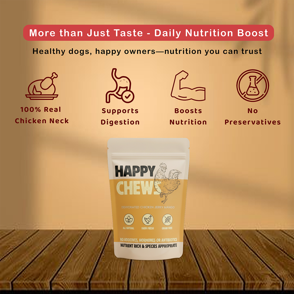 Nootie Happy Chew Dehydrated Mango Flavoured Chicken Jerky Dog Treat