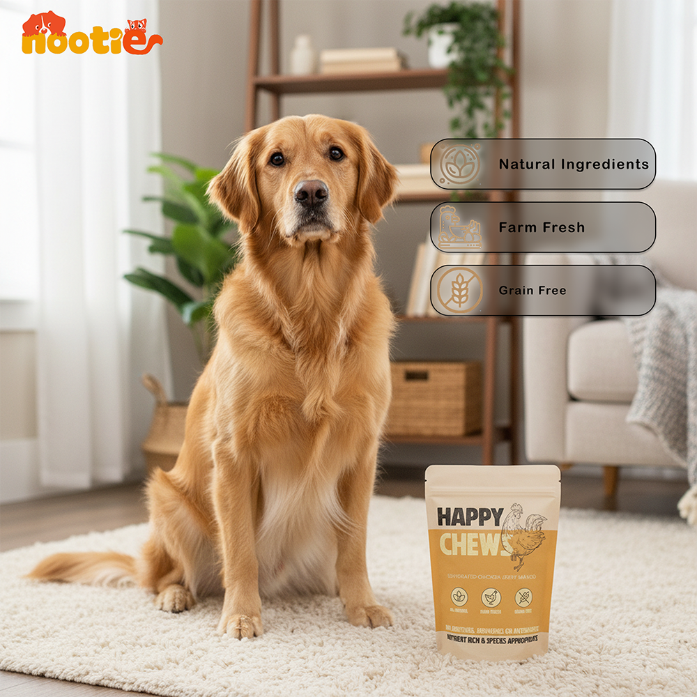 Nootie Happy Chew Dehydrated Mango Flavoured Chicken Jerky Dog Treat