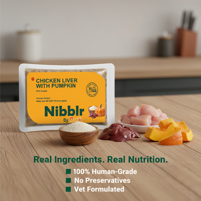 Nibblr By Nootie Wholesome Chicken Liver with Pumpkin Ready to Eat Meal Dog Wet Food