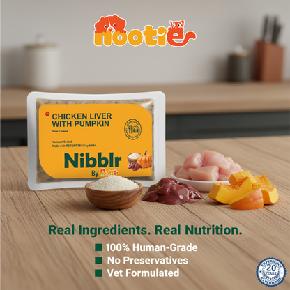 Nibblr By Nootie Wholesome Chicken Liver with Pumpkin Ready to Eat Meal Dog Wet Food