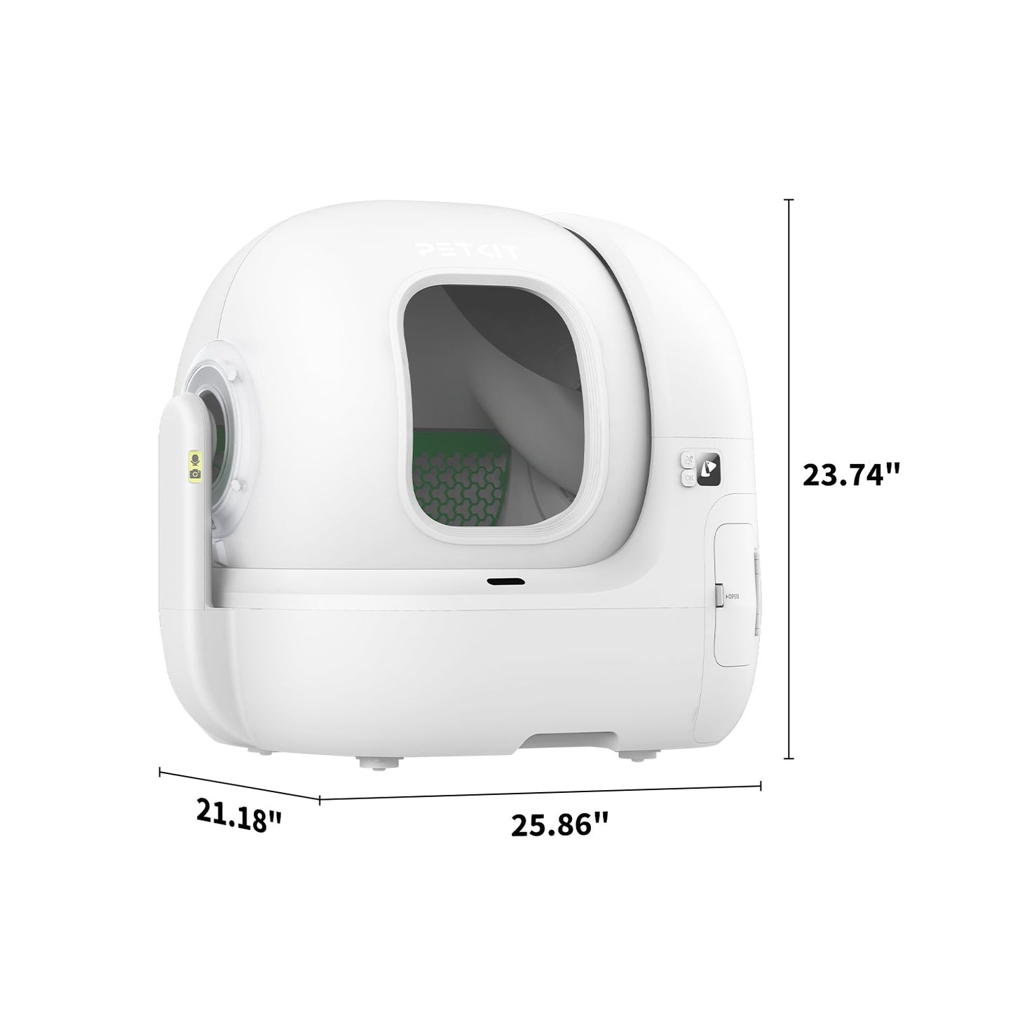 Petkit Purobot Max Pro Automatic Self Cleaning Litter Box for Cats (White)