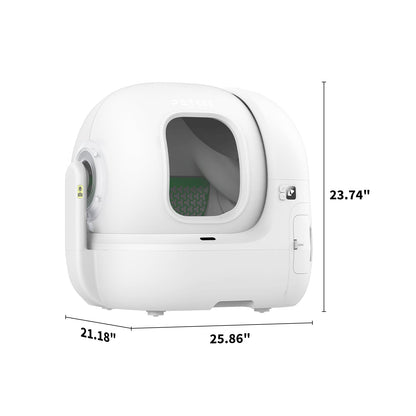 Petkit Purobot Max Pro Automatic Self Cleaning Litter Box for Cats (White)
