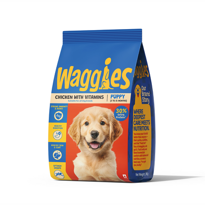 Waggies Chicken with Vitamins All Breed Puppy Dog Dry Food