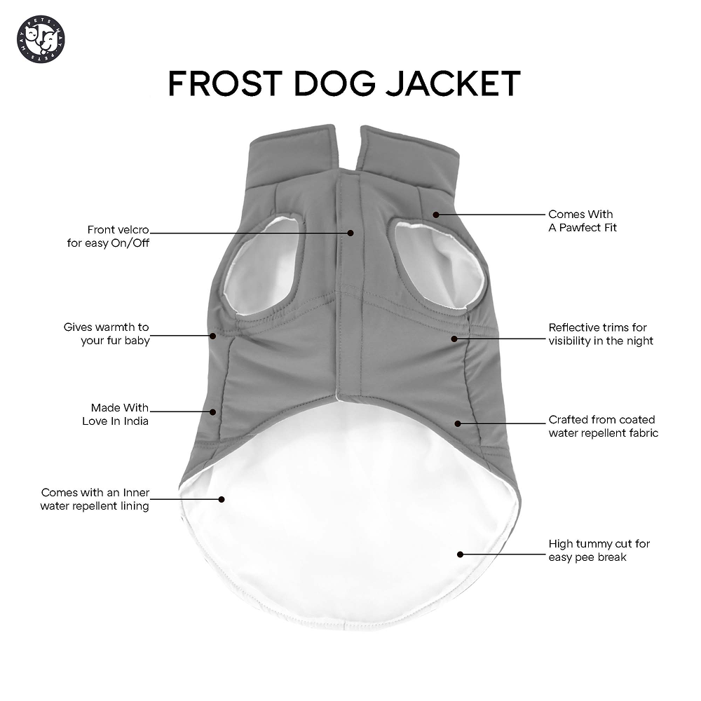 Pets Way Frost Winter Jacket for Dogs (Grey)