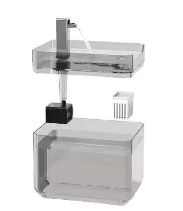 Skatrs Transparent Water Fountain for Dogs and Cats