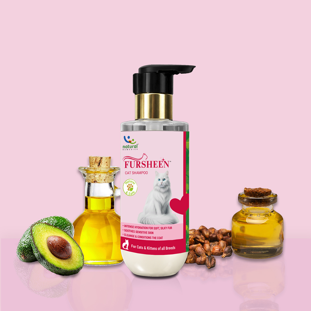 Natural Remedies Avocado & Grape Seed Oil Fursheen Shampoo for Cats