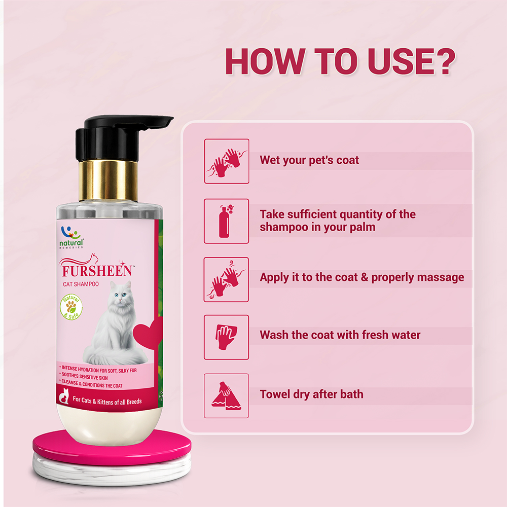 Natural Remedies Avocado & Grape Seed Oil Fursheen Shampoo for Cats