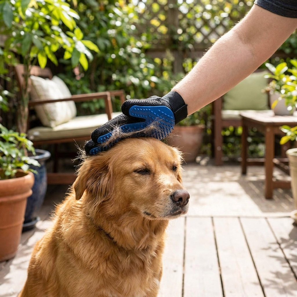 Pet Grooming Gloves lifestyle