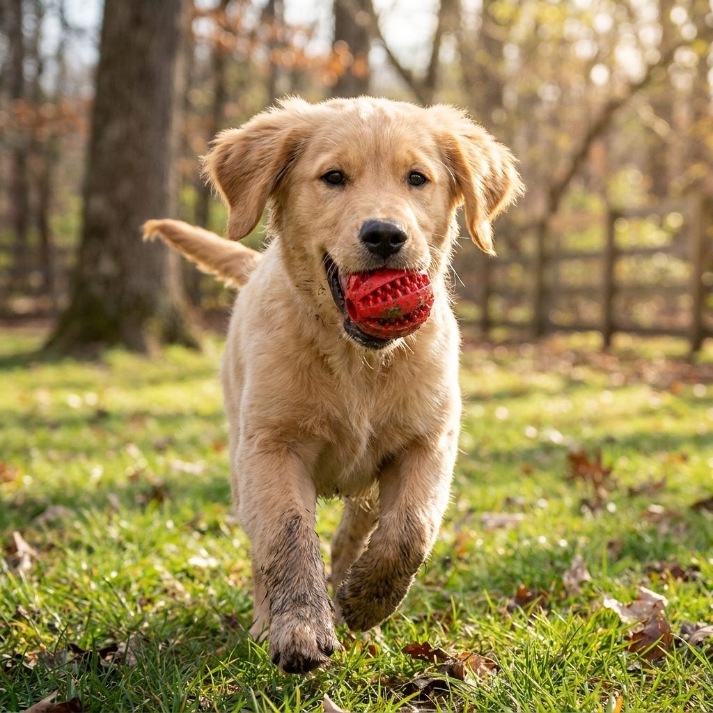 Rubber Dog Chew Ball lifestyle