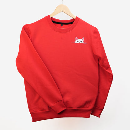 Cat Parent Sweatshirt For Men and Women (Red)