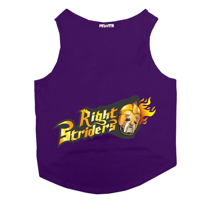 Ruse IPL "Kolkata Right Striders" Printed Tank Jersey for Cats (Purple) | Indian Pet League