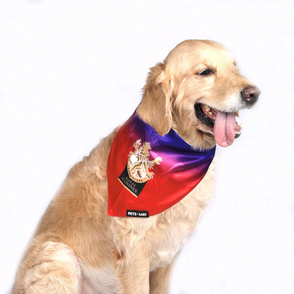 Pets Way Royal Canines Bangalore IPL Bandana for Dogs and Cats (Red) | Indian Pet League