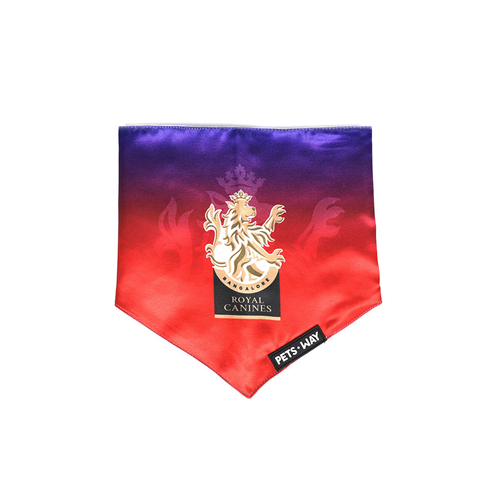 Pets Way Royal Canines Bangalore IPL Bandana for Dogs and Cats (Red) | Indian Pet League