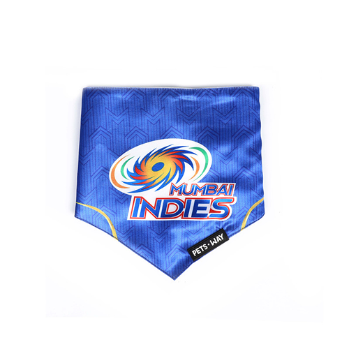 Pets Way Mumbai Indies IPL Bandana for Dogs and Cats (Blue) | Indian Pet League