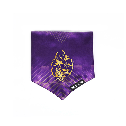 Pets Way Kolkata Kennel Riders IPL Bandana for Dogs and Cats (Purple) | Indian Pet League