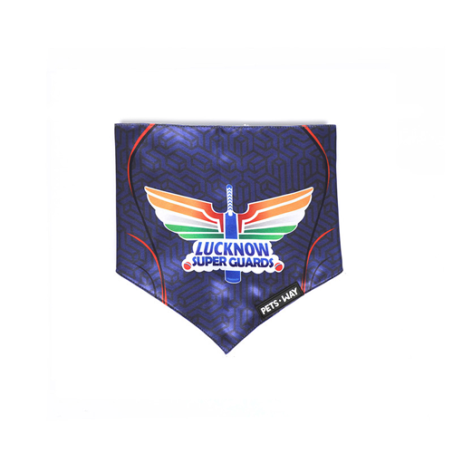 Pets Way Lucknow Super Guards IPL Bandana for Dogs and Cats (Blue) | Indian Pet League
