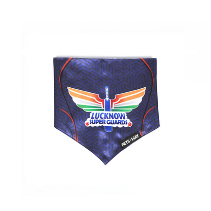 Pets Way Lucknow Super Guards IPL Bandana for Dogs and Cats (Blue) | Indian Pet League