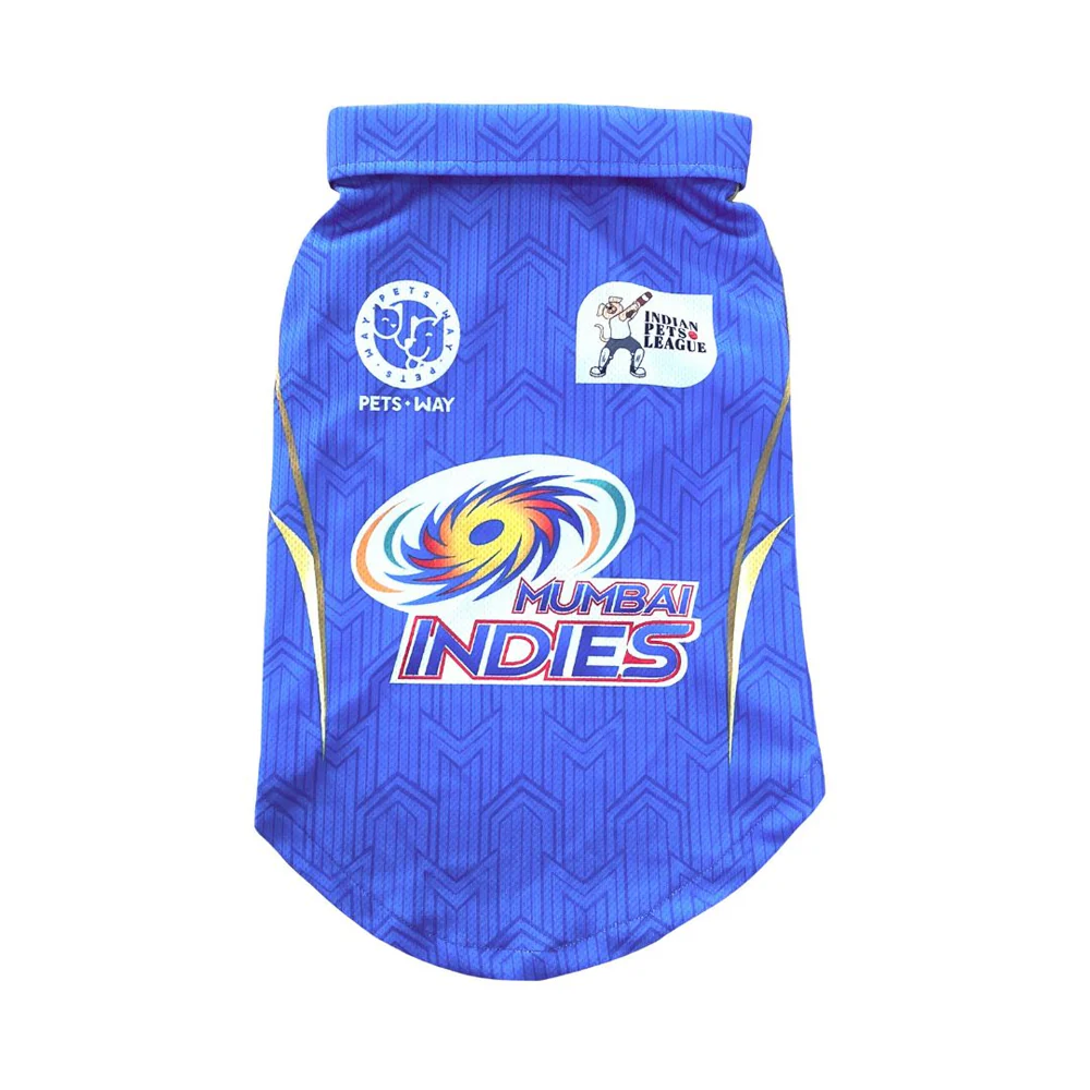 Pets Way Mumbai Indies IPL Jersey for Dogs and Cats (Blue)| Indian Pet League