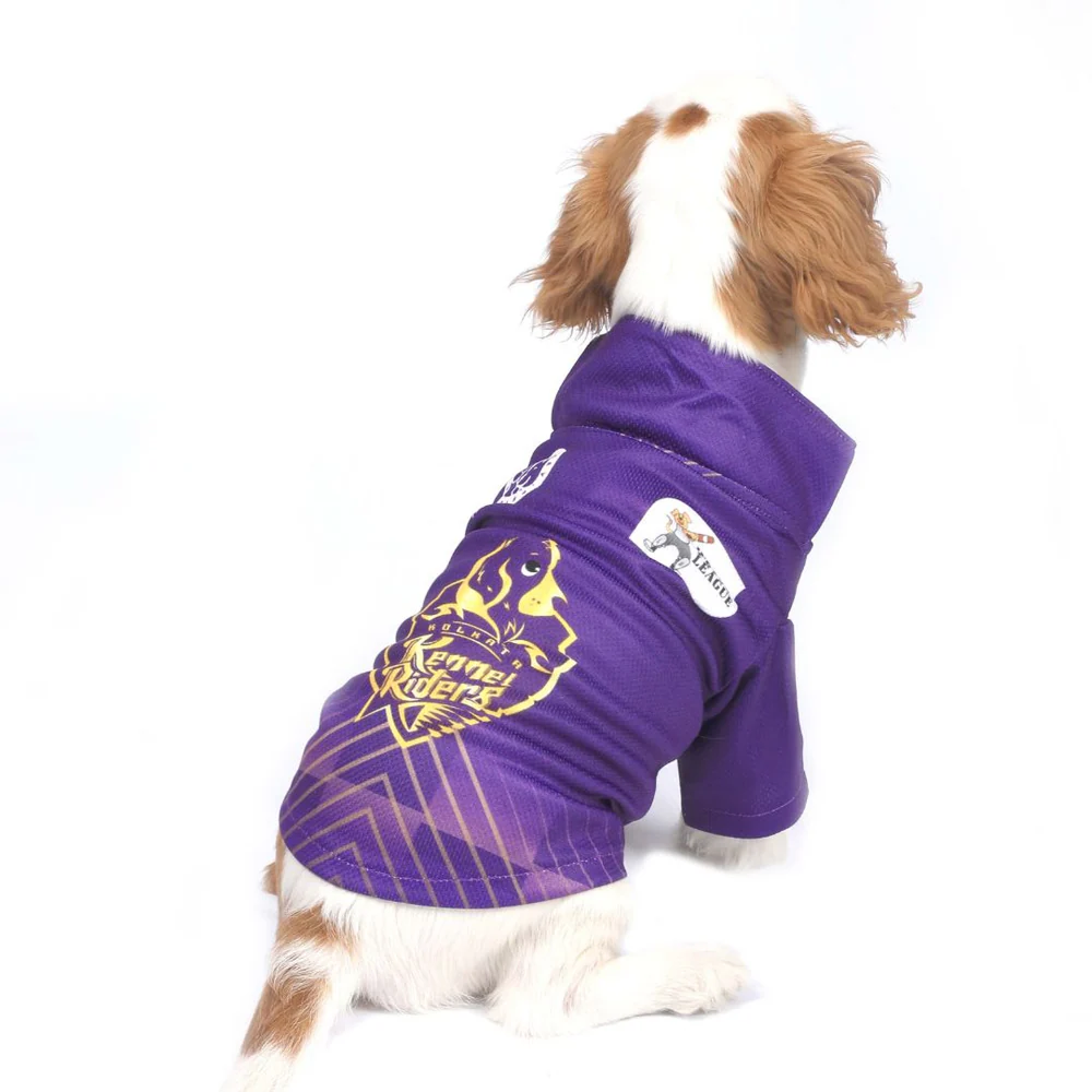 Pets Way Kolkata Kennel Riders IPL Jersey for Dogs and Cats (Purple)| Indian Pet League