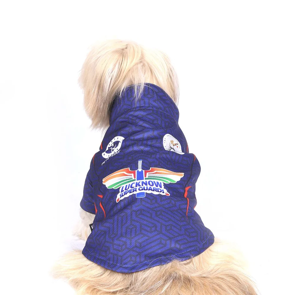 Pets Way Lucknow Super Guards IPL Jersey for Dogs and Cats (Blue)| Indian Pet League