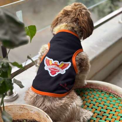Sunrisers Hyder Bark ipl Jersey for Dogs and Cats | Indian Pet League