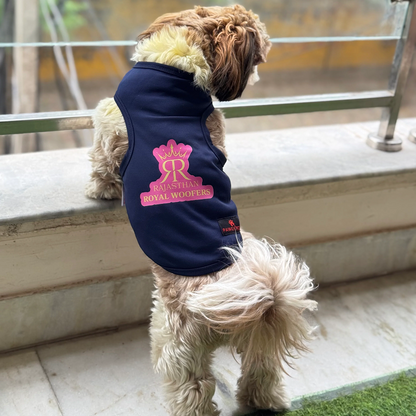 Rajasthan Royal Woofers ipl Jersey for Dogs and Cats | Indian Pet League