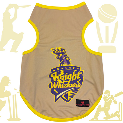 Kolkata Knight Whiskers ipl Jersey for Dogs and Cats | Indian Pet League