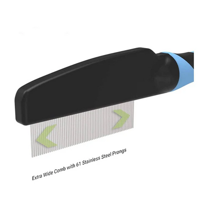 Hank Flea Comb for Pets (Blue)