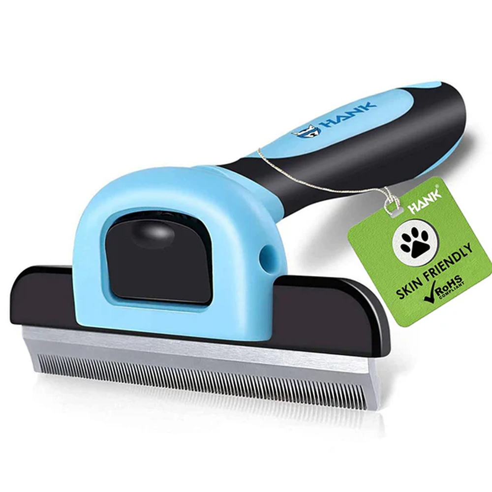 Hank Grooming Brush shedding for Pets (Blue)