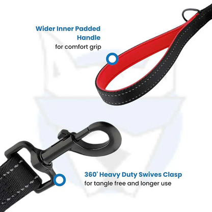 Hank Leash Design for Heavy Puller Dogs (Red)