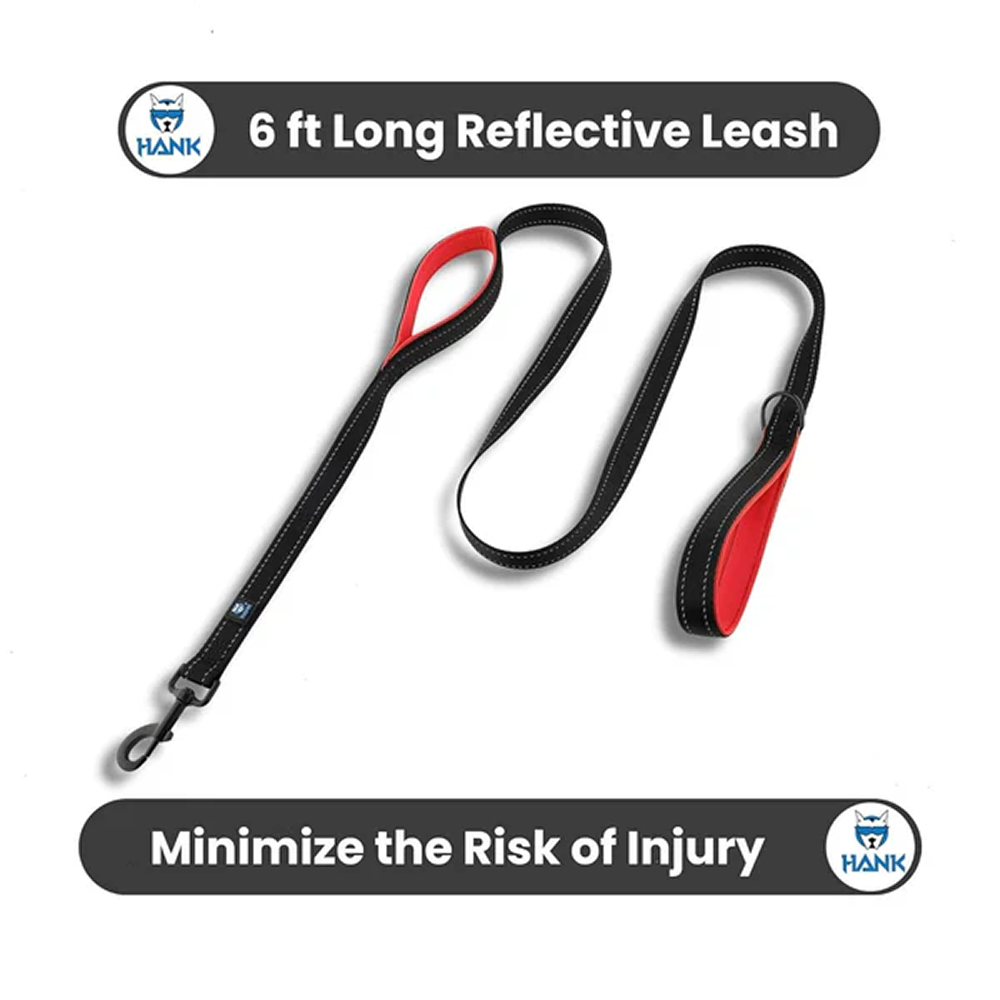 Hank Leash Design for Heavy Puller Dogs (Red)
