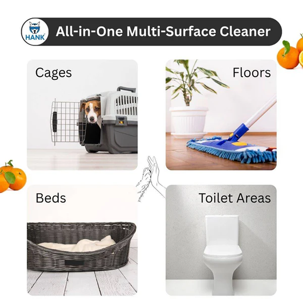 Hank Orange Pet Friendly Floor Cleaner Kennel Wash Floor Cleaner For Dog