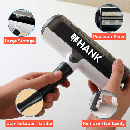 Hank Pet Hair Remover Reusable Lint Remover Roller Brush (Black)
