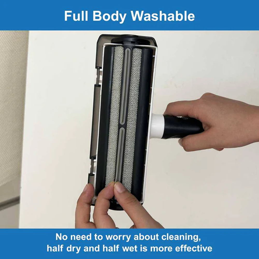 Hank Pet Hair Remover Reusable Lint Remover Roller Brush (Black)