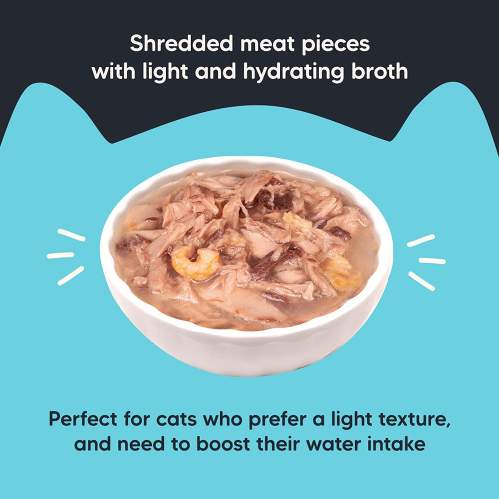 HUFT Meowsi Tuna & Shrimp In Broth Cat Wet Food