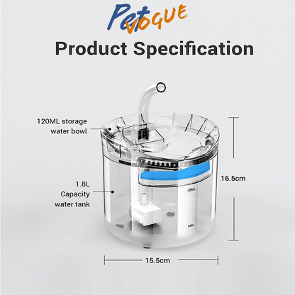 Pet Vogue Automatic Water Fountain and Filter for Cats and Dogs