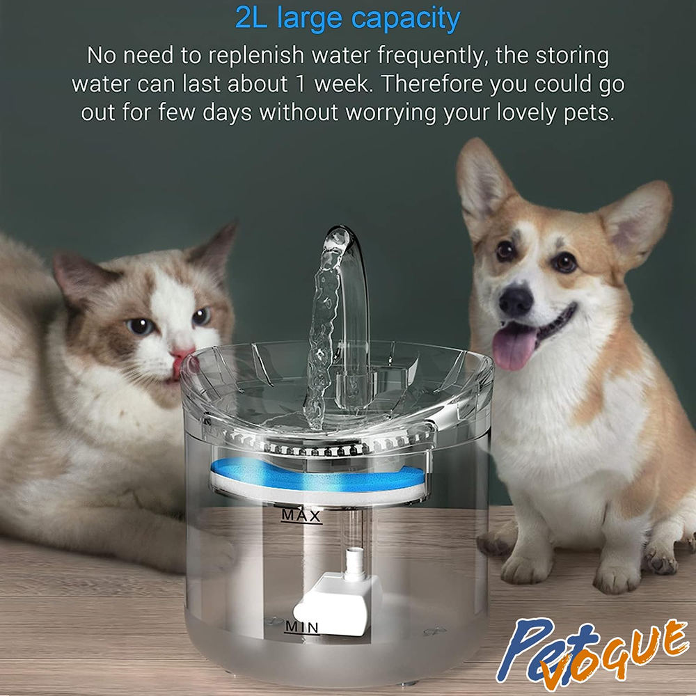 Pet Vogue Automatic Water Fountain and Filter for Cats and Dogs
