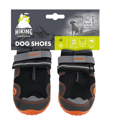 M Pets Hiking Shoes for Dogs (Orange/Black)