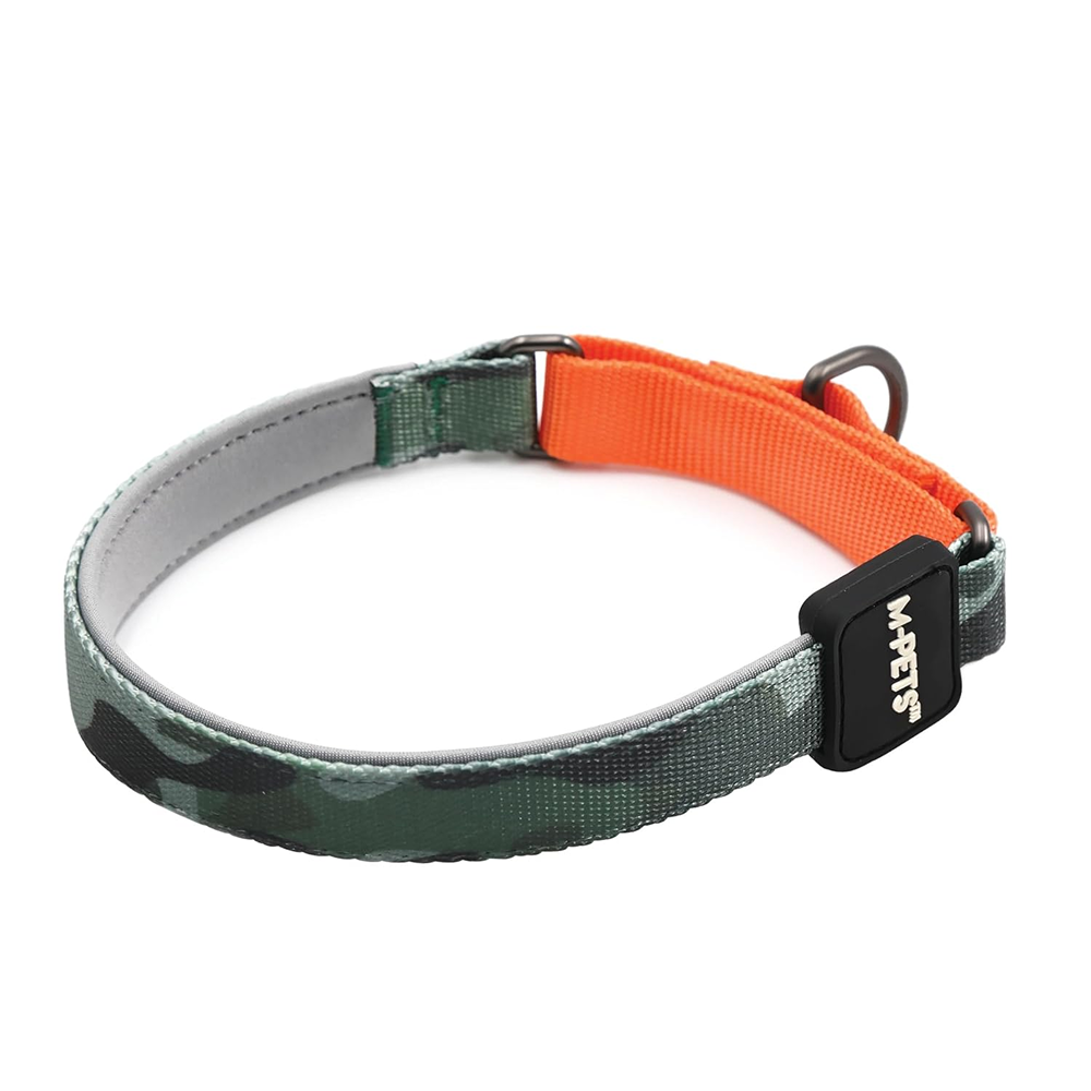 M Pets Wild Jungle Collar for Dogs (Orange/Camouflage)