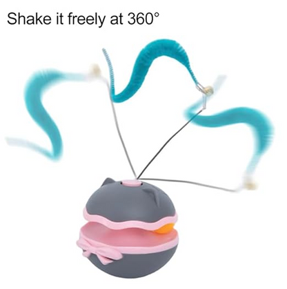 PetVogue Interactive Roller Track Electric Self-Play Tumbler Toy with Teasing Stick and Balls for Indoor Cats and Kittens