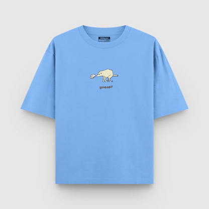Hoomans Shit Happens T Shirt for Men and Women (Light Blue)