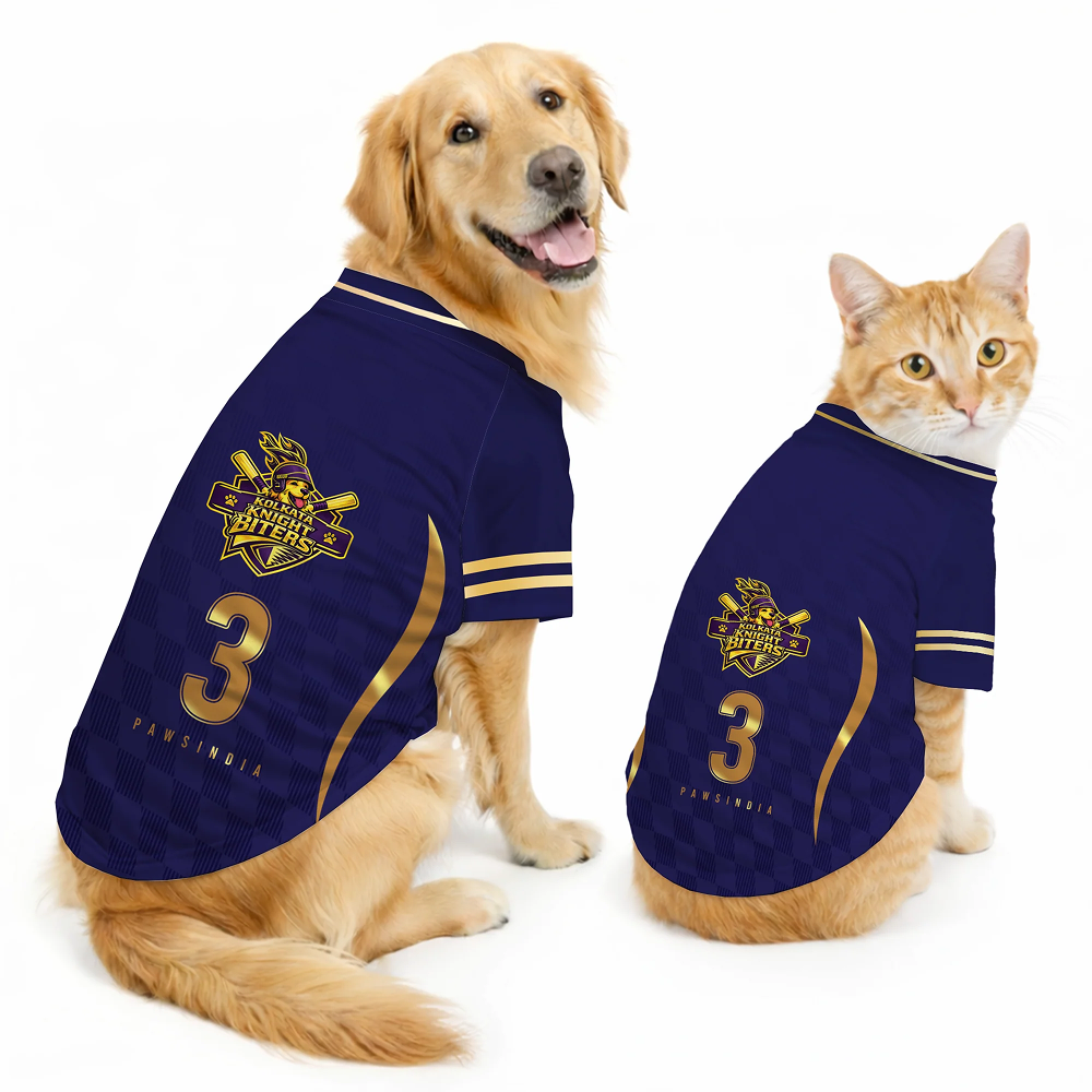 Pawsindia Kolkata Knight Biters T20 Pets Premier League Jersey for Dogs | Indian Pet League