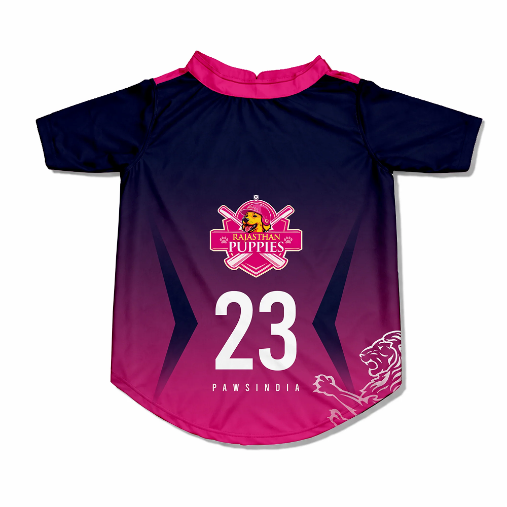 Pawsindia Rajasthan Puppies T20 Pets Premier League Jersey for Dogs | Indian Pet League