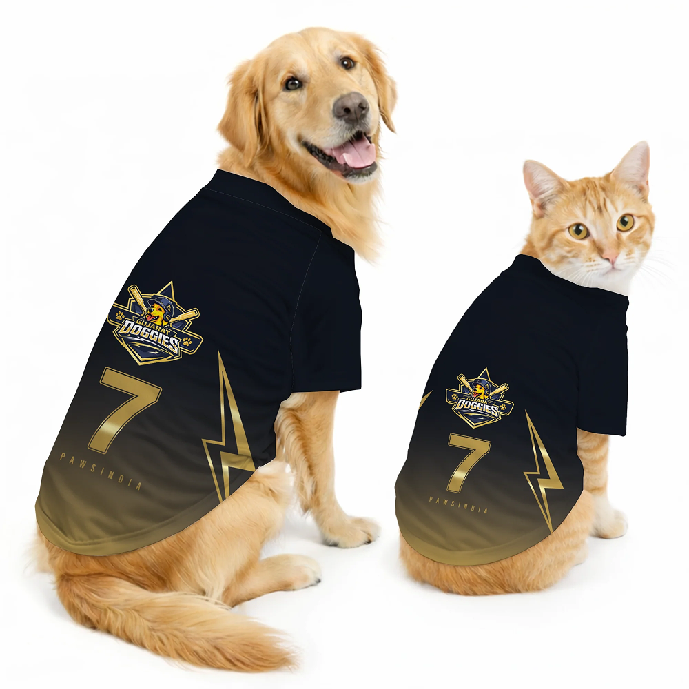Pawsindia Gujarat Doggies T20 Pets Premier League Jersey for Cats | Indian Pet League