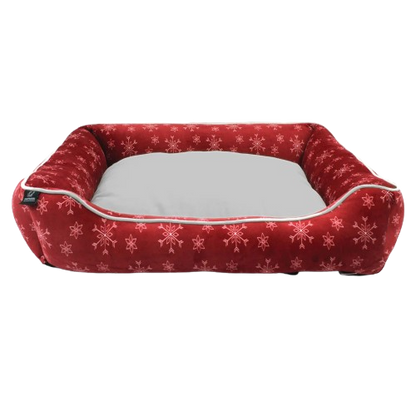 Pawpourri Christmas Cuddler Bed for Dogs (Red)