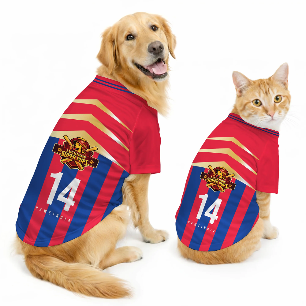 Pawsindia Lucknow Super Pups T20 Pets Premier League Jersey for Dogs | Indian Pet League