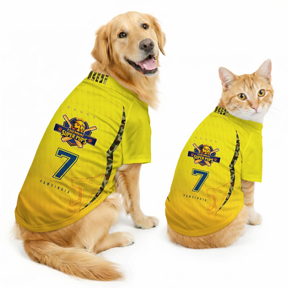 Pawsindia Chennai Super Pups T20 Pets Premier League Jersey for Cats | Indian Pet League