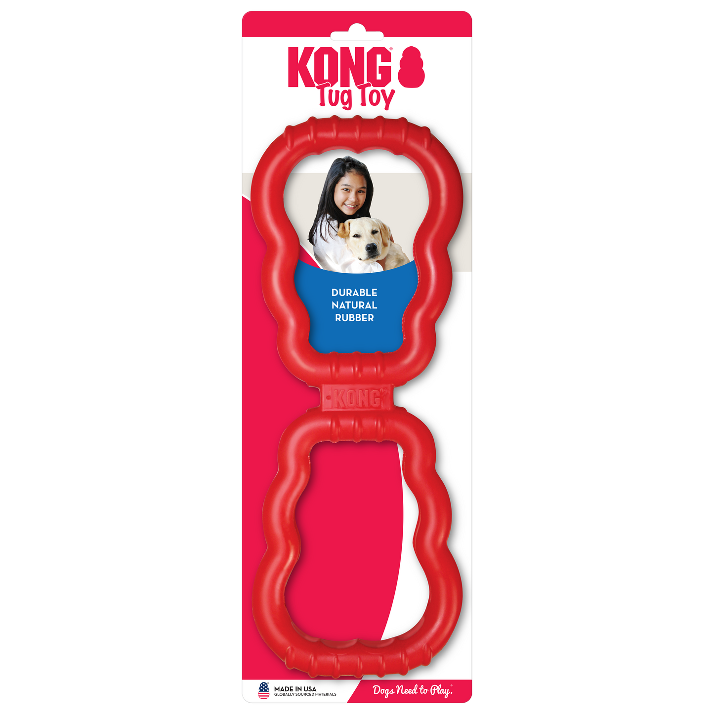 Kong Tug Toy for Dogs (Red)
